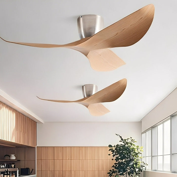 Modern 6-Speed DC Motor Ceiling Fan - Reversible Airflow, Quiet Operation, Remote Control, Minimalist Design