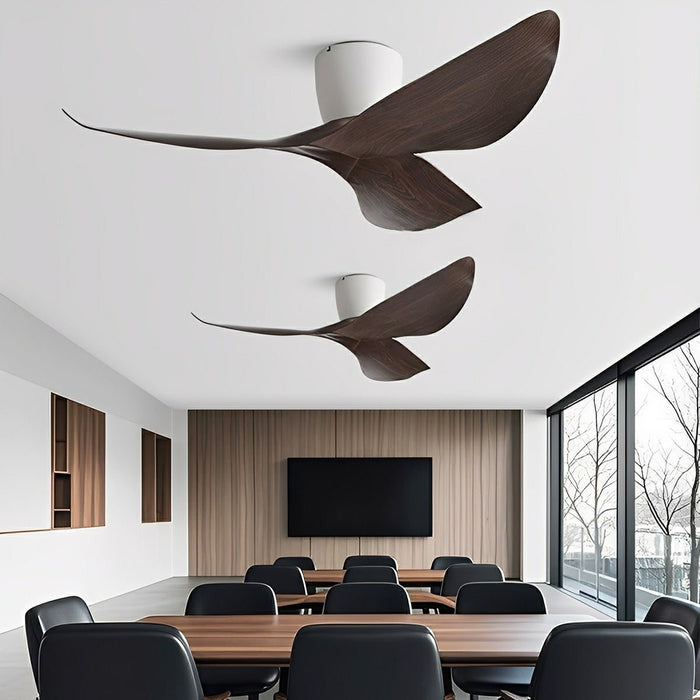 Modern 6-Speed DC Motor Ceiling Fan - Reversible Airflow, Quiet Operation, Remote Control, Minimalist Design