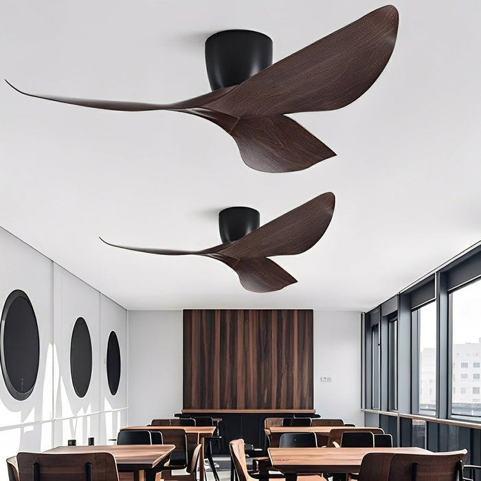 Modern 6-Speed DC Motor Ceiling Fan - Reversible Airflow, Quiet Operation, Remote Control, Minimalist Design