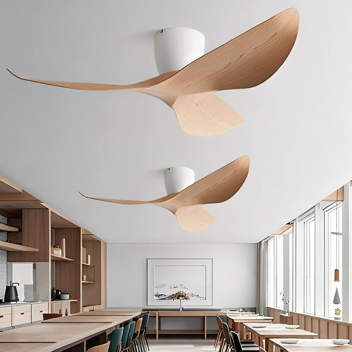 Modern 6-Speed DC Motor Ceiling Fan - Reversible Airflow, Quiet Operation, Remote Control, Minimalist Design