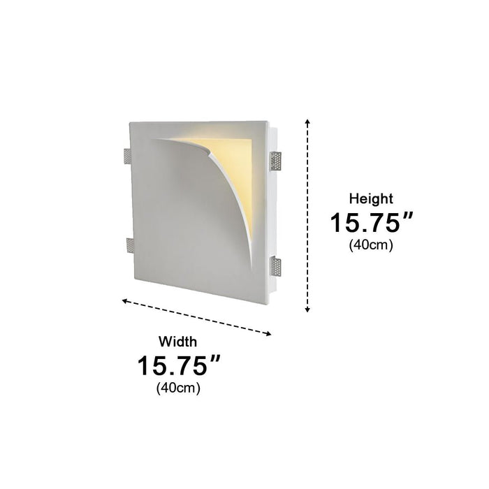 Recessed LED Indoor Wall Sconce, Modern Art Decor Lighting, Dimmable, Hardwired for Bedroom/Living Room