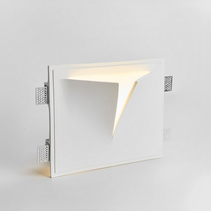 Recessed LED Indoor Wall Sconce, Modern Art Decor Lighting, Dimmable, Hardwired for Bedroom/Living Room
