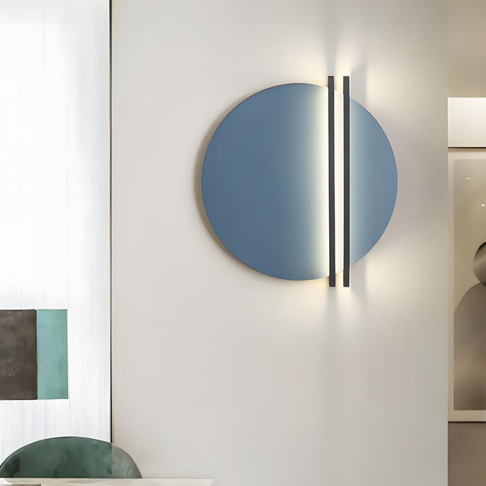 Sunset LED Wall Sconce - Modern Art Decor Indoor Lighting - Hardwired Wall Lamp, Orange/Blue Finish
