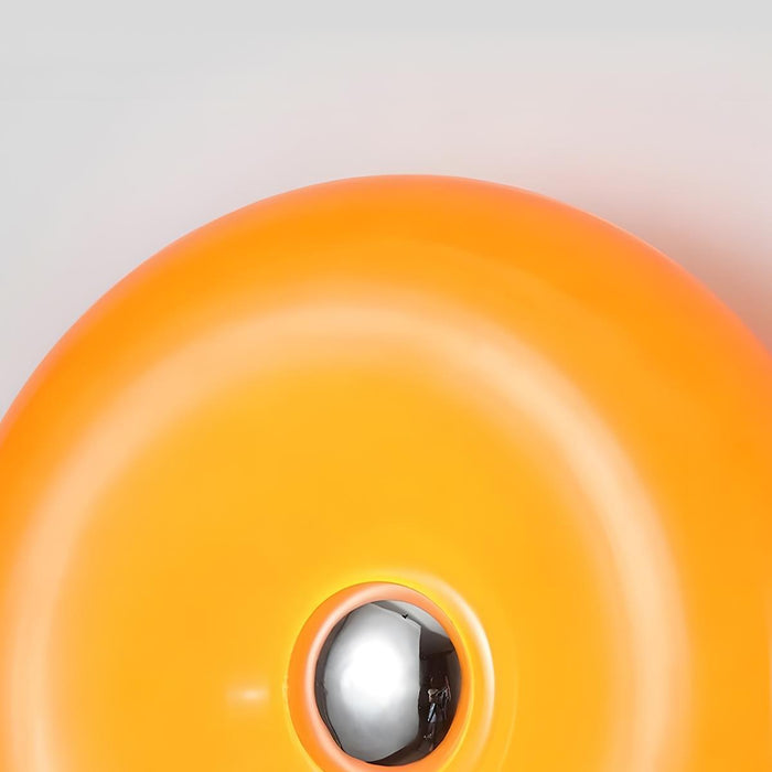 Modern Bauhaus Donut LED Desk Lamp - Creative Glass Shade, Adjustable Light, USB Charging Base - Indoor Table Lighting