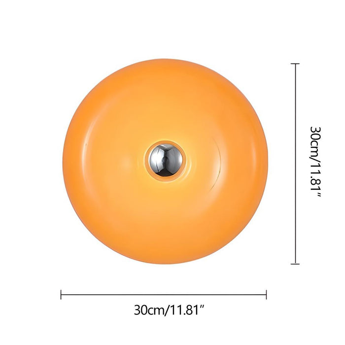 Modern Bauhaus Donut LED Desk Lamp - Creative Glass Shade, Adjustable Light, USB Charging Base - Indoor Table Lighting