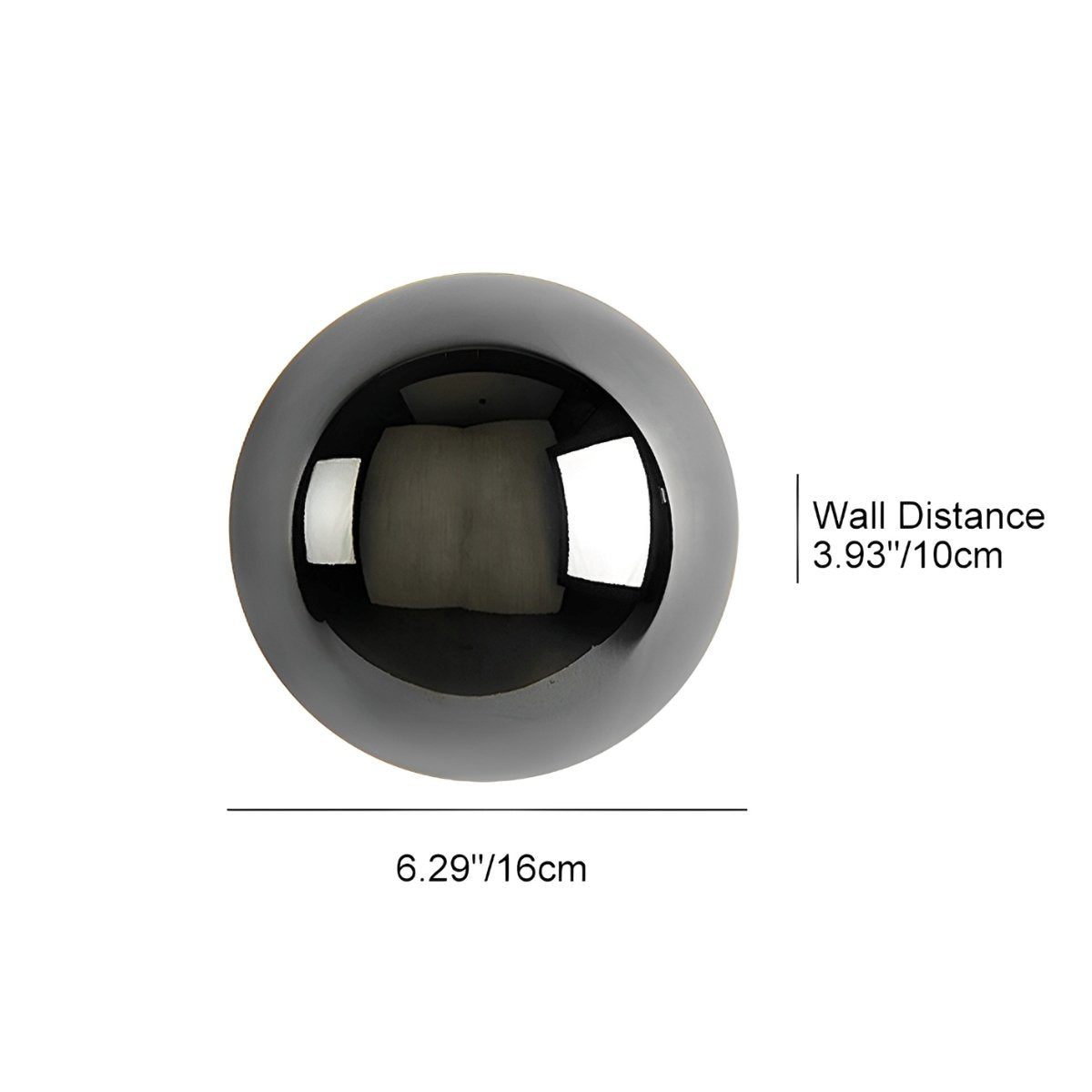 Modern Bauhaus Globe Wall Sconce - Indoor Minimalist LED Lighting, Dimmable 3 Color Modes