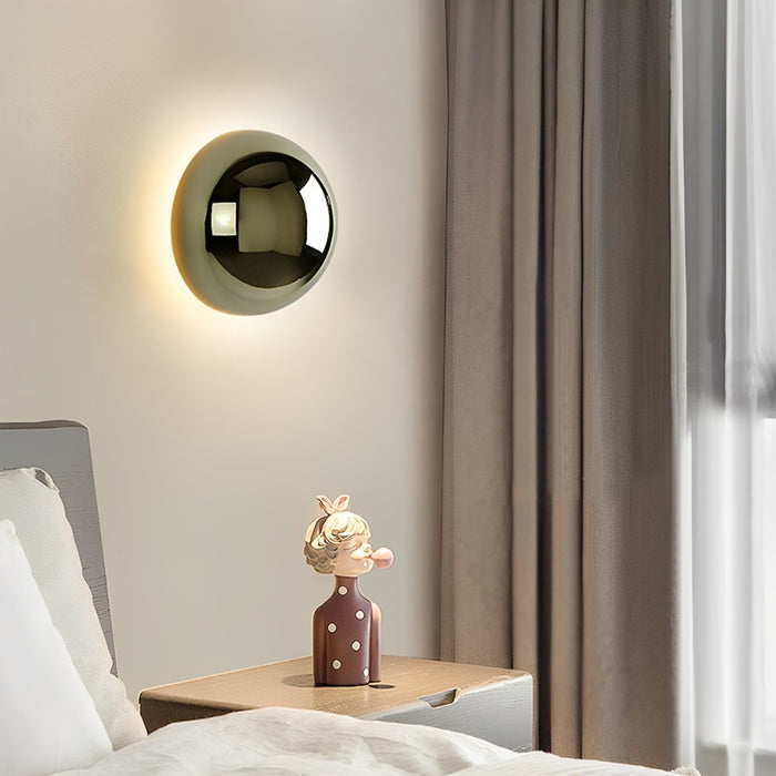 Modern Bauhaus Globe Wall Sconce - Indoor Minimalist LED Lighting, Dimmable 3 Color Modes