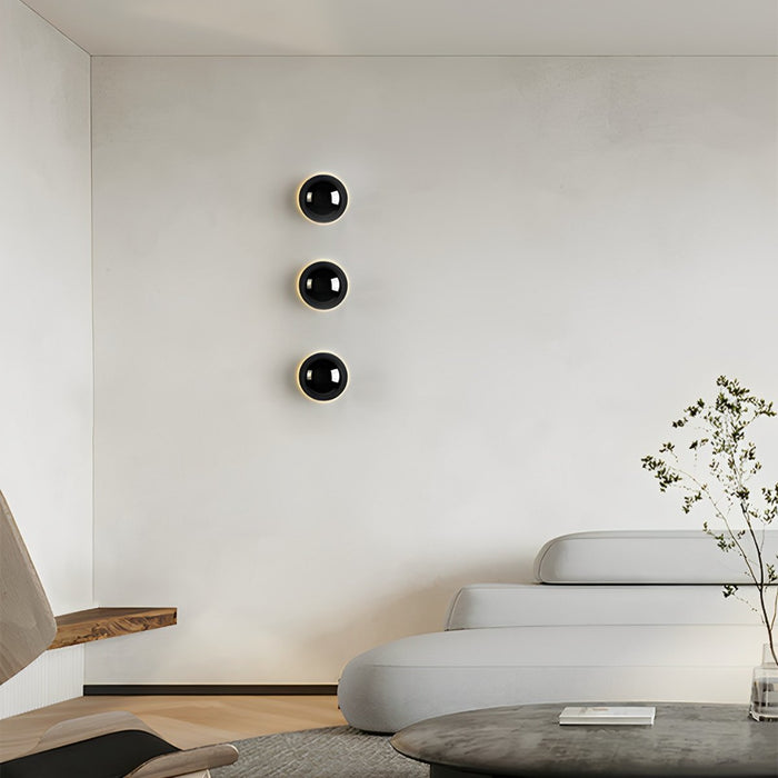 Modern Bauhaus Globe Wall Sconce - Indoor Minimalist LED Lighting, Dimmable 3 Color Modes