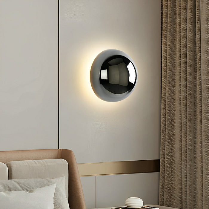 Modern Bauhaus Globe Wall Sconce - Indoor Minimalist LED Lighting, Dimmable 3 Color Modes