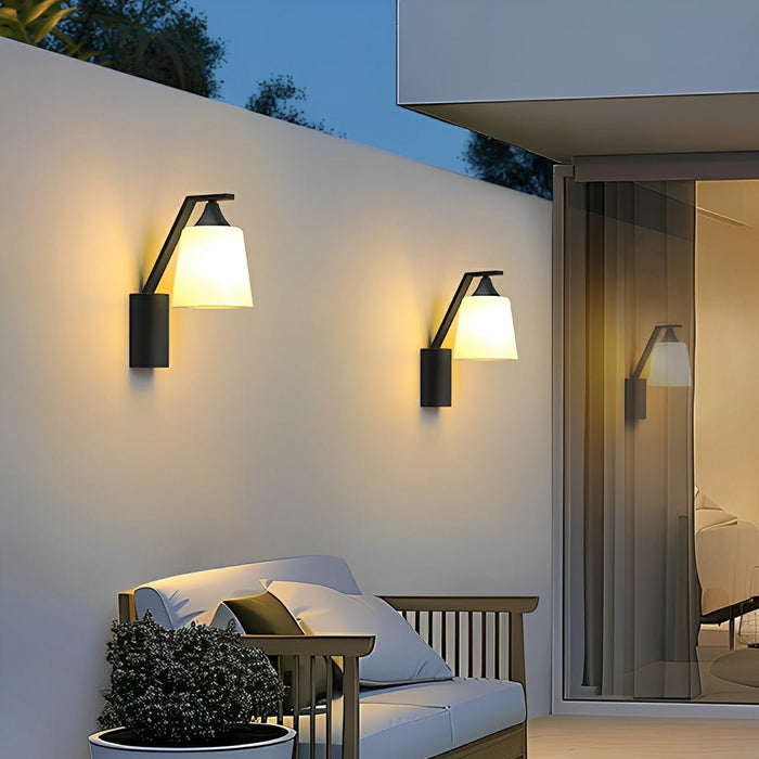 Waterproof Modern Bell LED Wall Sconce, IP65 Outdoor Porch/Patio/Yard Light, Warm White 3000K