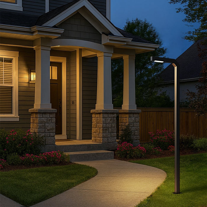 Modern Minimalist LED Column Post Light, Waterproof IP65, Die-casting Aluminum, Pathway/Garden/Entryway Lighting