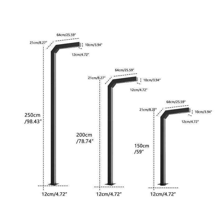 Modern Minimalist LED Column Post Light, Waterproof IP65, Die-casting Aluminum, Pathway/Garden/Entryway Lighting