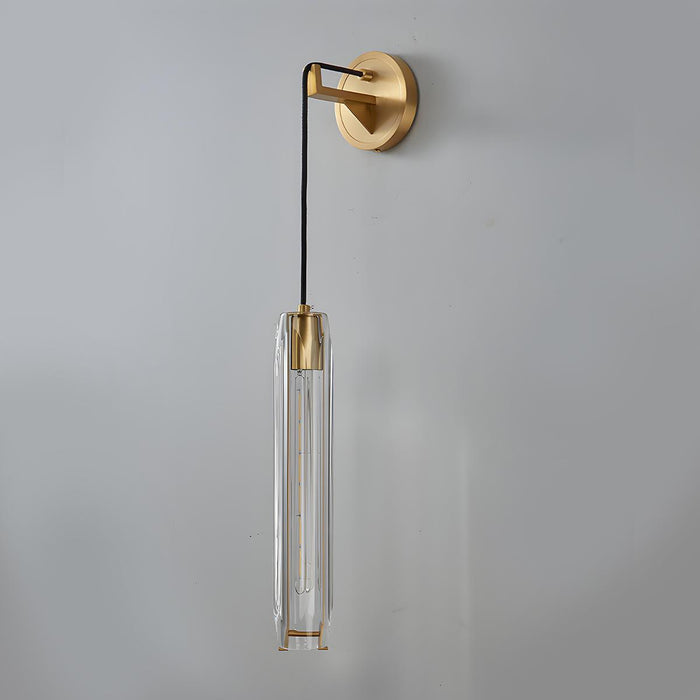 Crystal Modern Wall Sconce, Bedroom Accent Lighting, Brass LED 3000K