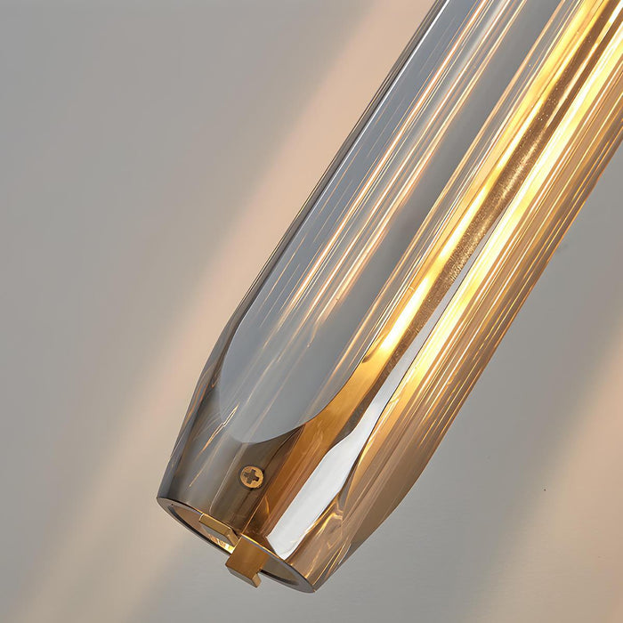 Crystal Modern Wall Sconce, Bedroom Accent Lighting, Brass LED 3000K