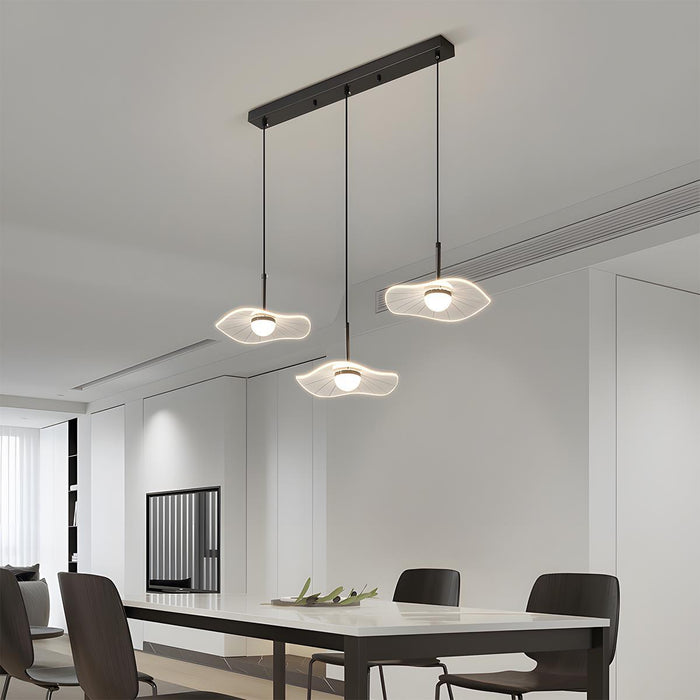 Copper Lotus Leaf LED Pendant Light, Modern Minimalist, Dining Room/Bedroom/Bar