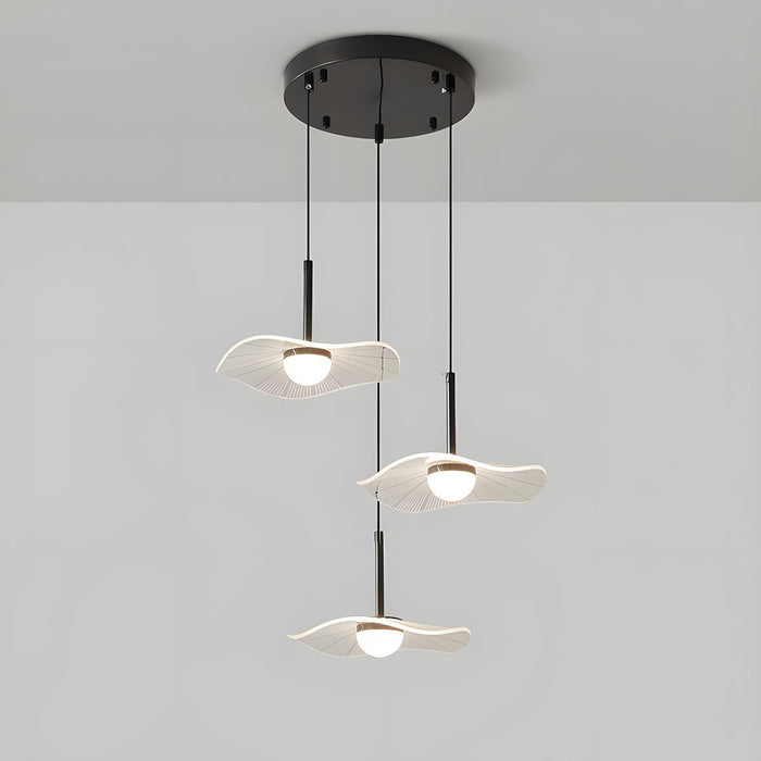 Copper Lotus Leaf LED Pendant Light, Modern Minimalist, Dining Room/Bedroom/Bar
