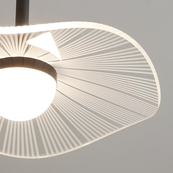 Copper Lotus Leaf LED Pendant Light, Modern Minimalist, Dining Room/Bedroom/Bar
