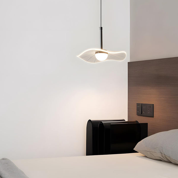 Copper Lotus Leaf LED Pendant Light, Modern Minimalist, Dining Room/Bedroom/Bar