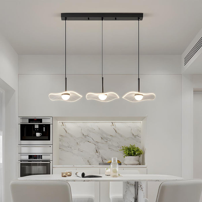Copper Lotus Leaf LED Pendant Light, Modern Minimalist, Dining Room/Bedroom/Bar