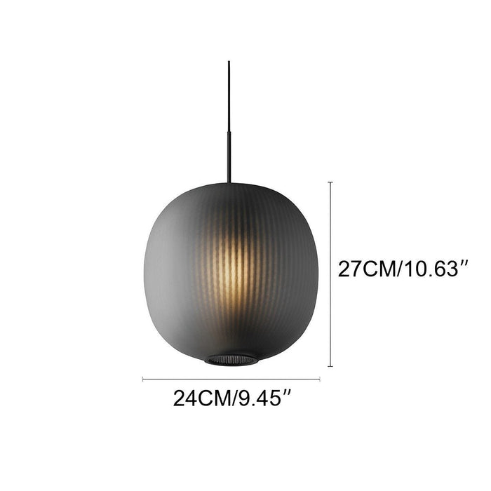 Modern Cream Glass Lantern LED Pendant Light, Indoor Dining Room/Living Room Decor, Adjustable Hanging