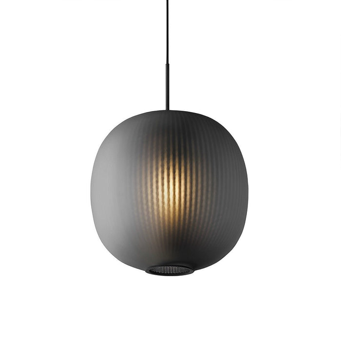 Modern Cream Glass Lantern LED Pendant Light, Indoor Dining Room/Living Room Decor, Adjustable Hanging