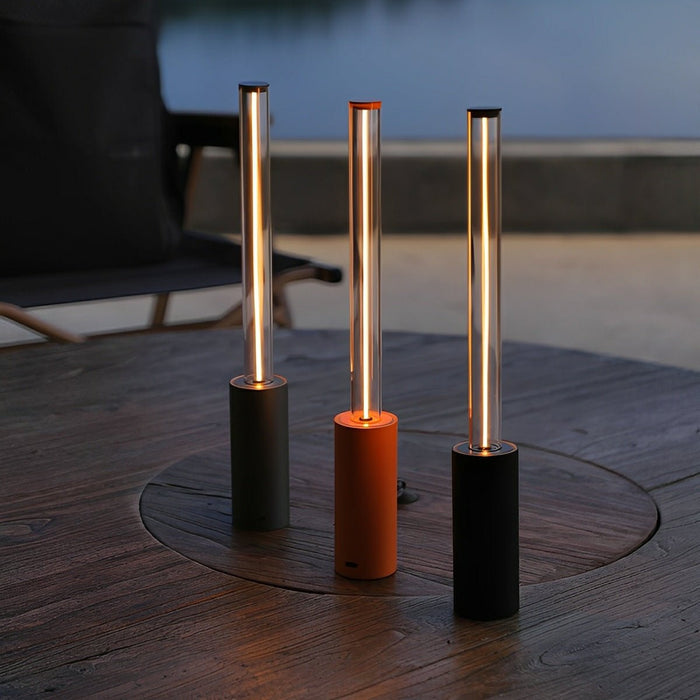 Dimmable LED Table Lamp, Portable Ambient Light, Modern Cylinder, USB-C Rechargeable, Bedside/Dining
