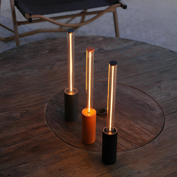 Dimmable LED Table Lamp, Portable Ambient Light, Modern Cylinder, USB-C Rechargeable, Bedside/Dining