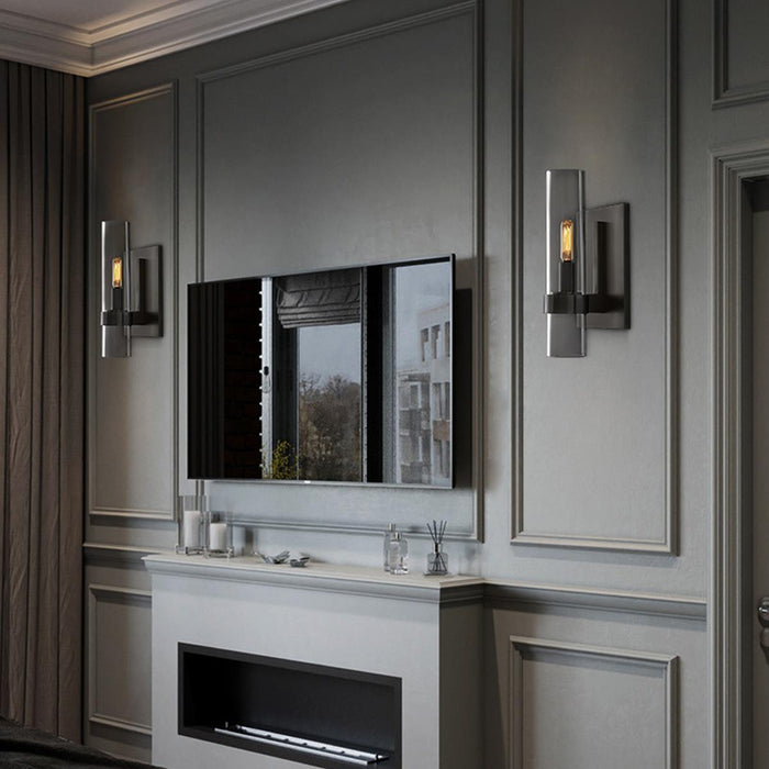 Modern Cylinder Indoor Wall Sconce, Industrial LED Light for Bedroom/Living Room/Hallway