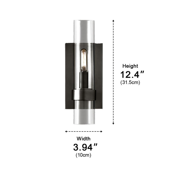 Modern Cylinder Indoor Wall Sconce, Industrial LED Light for Bedroom/Living Room/Hallway