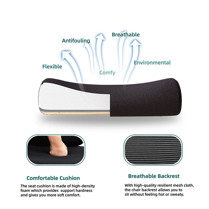 Ergonomic Office Chair, Retractable Footrest, Lumbar Support, Adjustable Headrest, Swivel Desk Chair for Home/Office