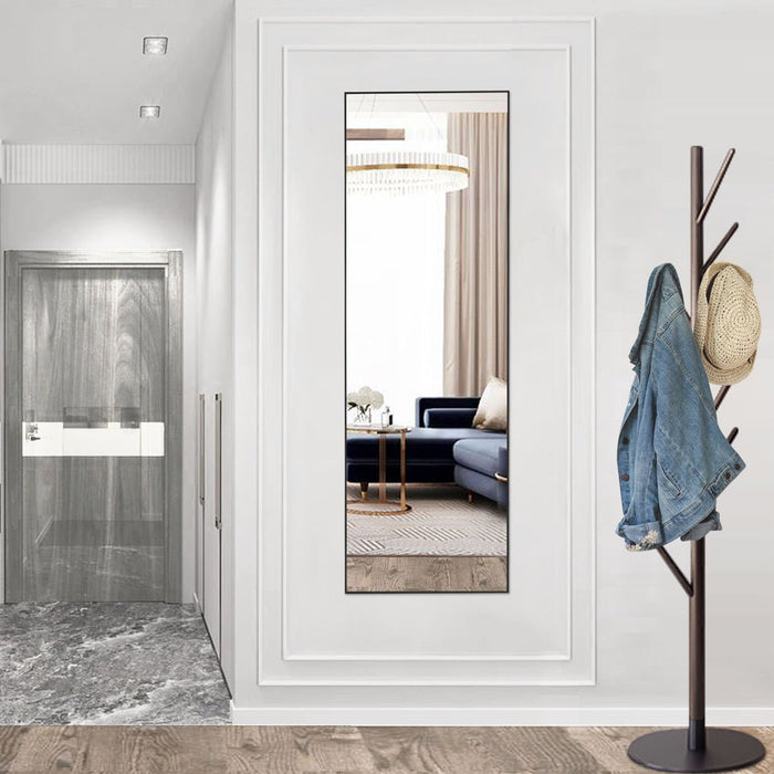 Full Length Mirror, Aluminum Alloy Frame, Explosion-Proof Glass, Standing/Wall Mount for Bedroom/Living Room