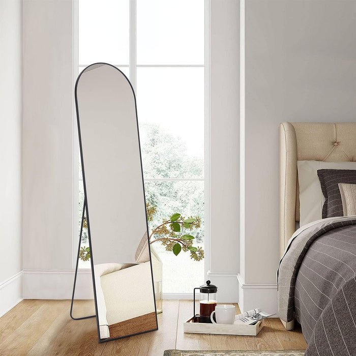 Full Length Mirror, Aluminum Alloy Frame, Explosion-Proof Glass, Standing/Wall Mount for Bedroom/Living Room