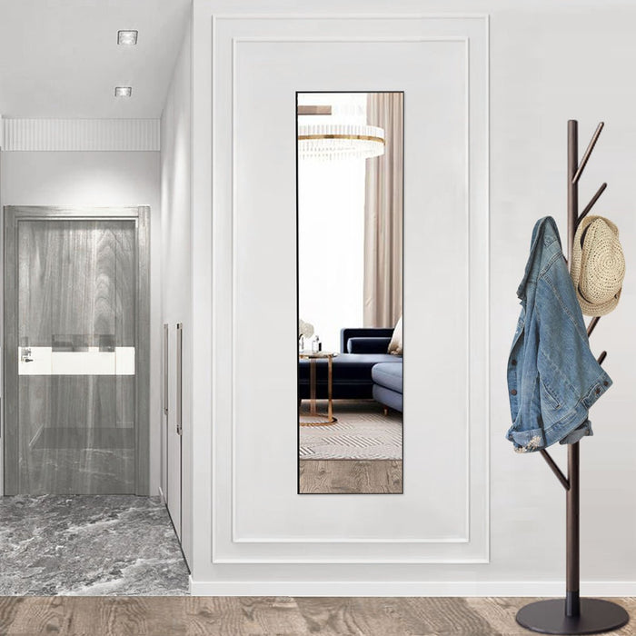 Full Length Mirror, Aluminum Alloy Frame, Explosion-Proof Glass, Standing/Wall Mount for Bedroom/Living Room