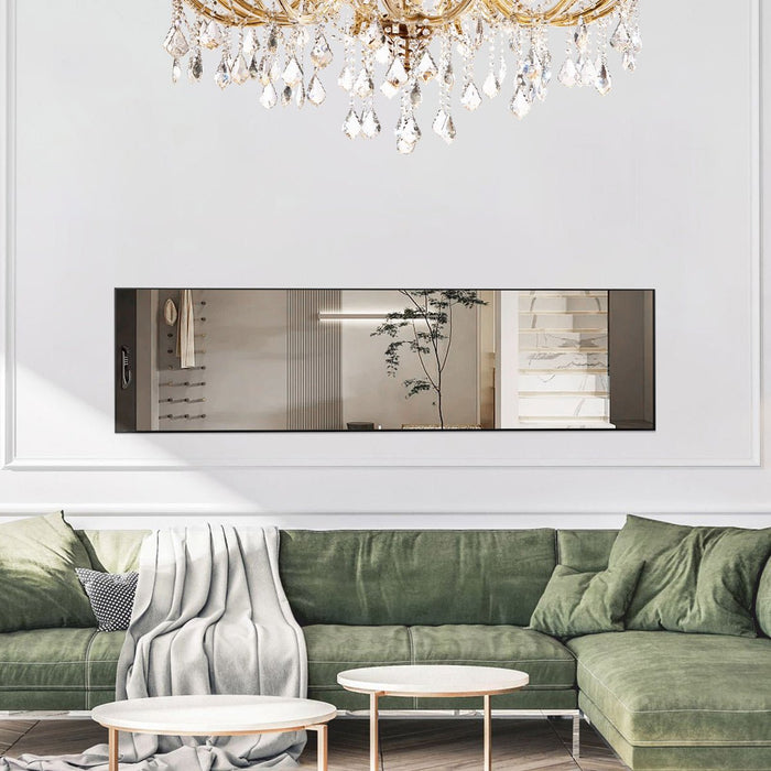 Full Length Mirror, Aluminum Alloy Frame, Explosion-Proof Glass, Standing/Wall Mount for Bedroom/Living Room