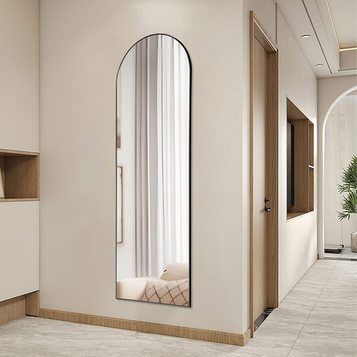 Full Length Mirror, Aluminum Alloy Frame, Explosion-Proof Glass, Standing/Wall Mount for Bedroom/Living Room