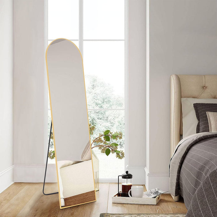 Full Length Mirror, Aluminum Alloy Frame, Explosion-Proof Glass, Standing/Wall Mount for Bedroom/Living Room