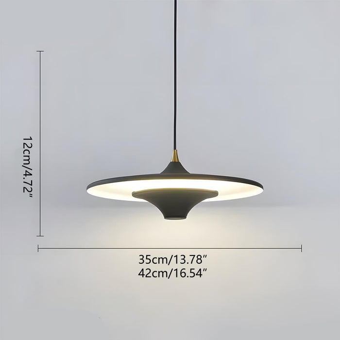 Modern Minimalist LED Pendant Light, Dish Design, Adjustable Hanging, Dining Room/Kitchen/Bedroom