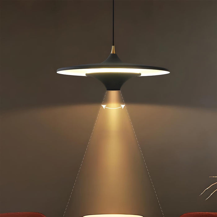 Modern Minimalist LED Pendant Light, Dish Design, Adjustable Hanging, Dining Room/Kitchen/Bedroom