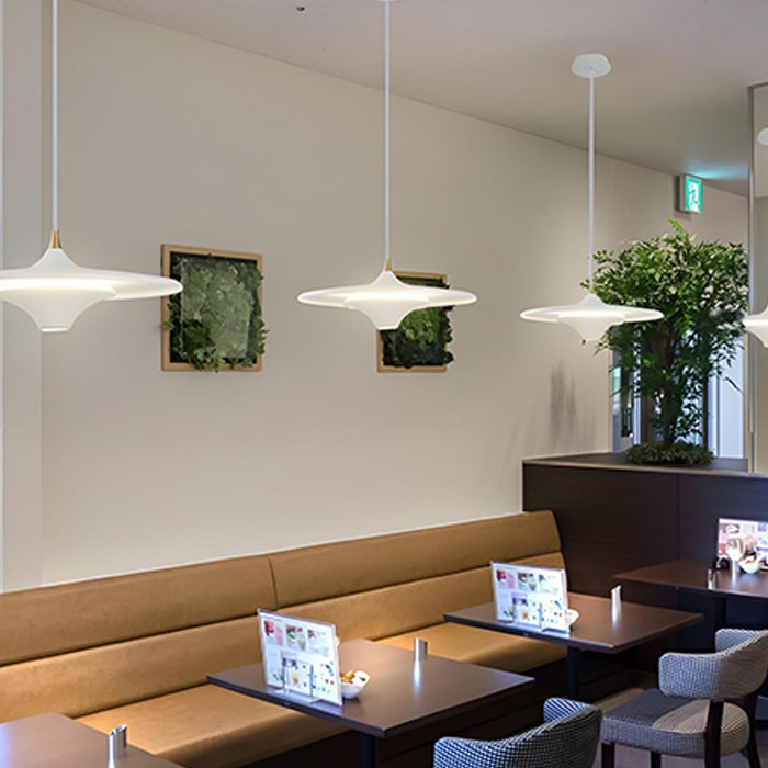 Modern Minimalist LED Pendant Light, Dish Design, Adjustable Hanging, Dining Room/Kitchen/Bedroom