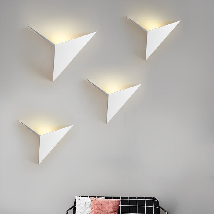 Modern Geometric LED Wall Sconce, Minimalist Indoor Accent Lighting for Living Room/Bedroom/Hallway