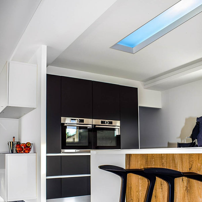 Modern LED Ceiling Light, Dimmable Sky Effect, Flush Mount, Low Profile for Living Room/Bedroom/Kitchen