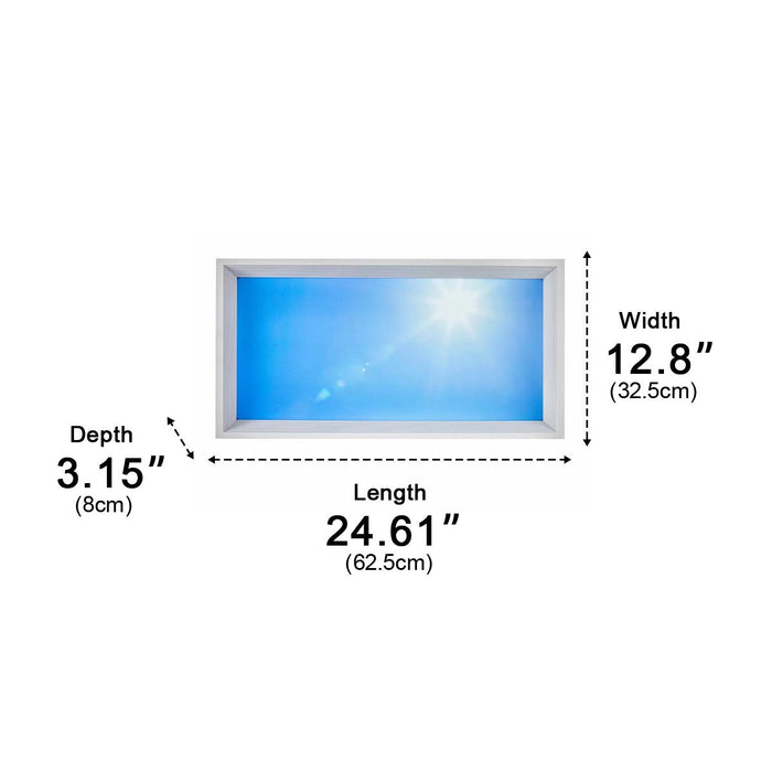 Modern LED Ceiling Light, Dimmable Sky Effect, Flush Mount, Low Profile for Living Room/Bedroom/Kitchen