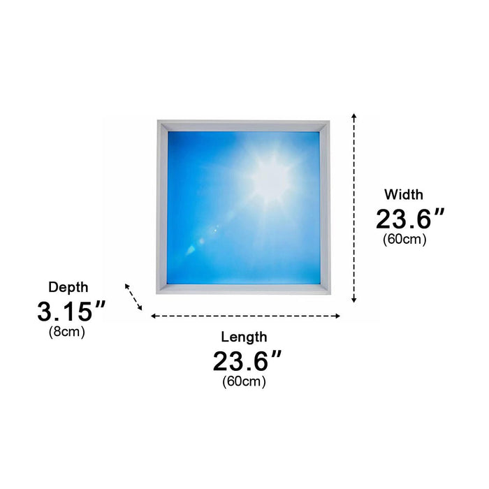 Modern LED Ceiling Light, Dimmable Sky Effect, Flush Mount, Low Profile for Living Room/Bedroom/Kitchen