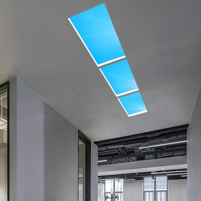 Modern LED Ceiling Light, Dimmable Sky Effect, Flush Mount, Low Profile for Living Room/Bedroom/Kitchen