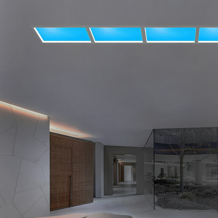 Modern LED Ceiling Light, Dimmable Sky Effect, Flush Mount, Low Profile for Living Room/Bedroom/Kitchen