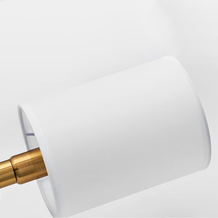 Modern Indoor Wall Sconce, White Fabric Shade, LED G9, Dimmable Wall Lamp for Bedroom/Living Room/Hallway