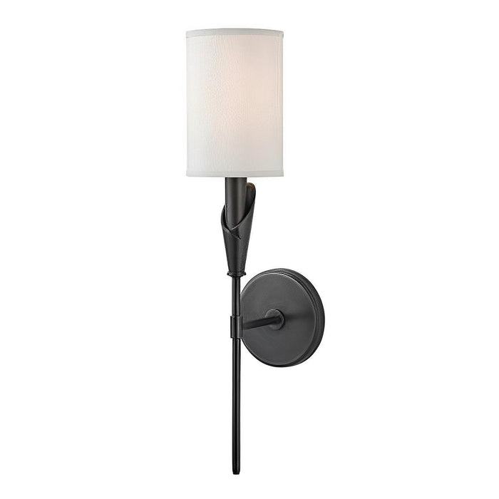 Modern Indoor Wall Sconce, White Fabric Shade, LED G9, Dimmable Wall Lamp for Bedroom/Living Room/Hallway