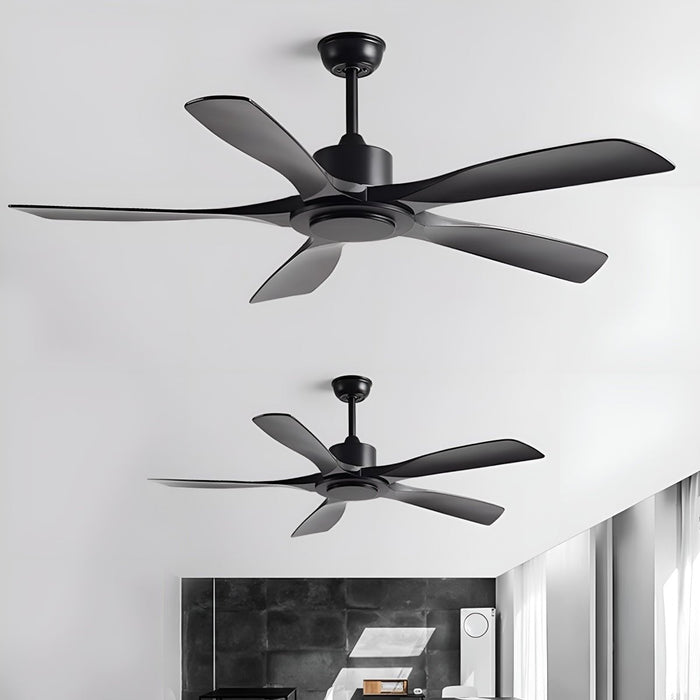 DC Motor 6-Speed Reverse Ceiling Fan, Modern Industrial Design, Quiet Operation for Living Room/Bedroom