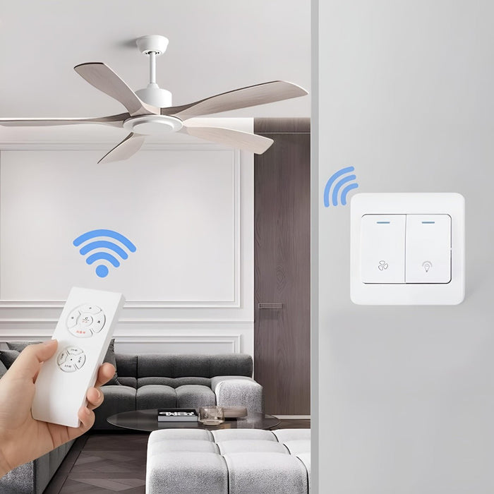 DC Motor 6-Speed Reverse Ceiling Fan, Modern Industrial Design, Quiet Operation for Living Room/Bedroom