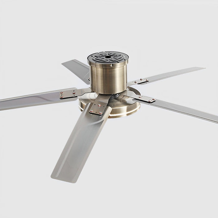Modern Iron Five-leaf 6-speed Reverse DC Motor Fan Dimming Ceiling Fan Light - Integrated LED Lighting, Remote/Wall Control